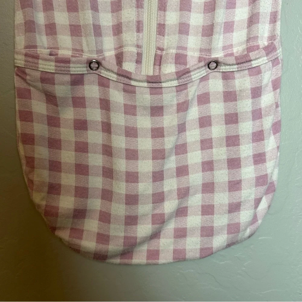 Spearmint Love Lavender Gingham Baby Sleep Sack Zipper Pajamas Lilac Size 0-3